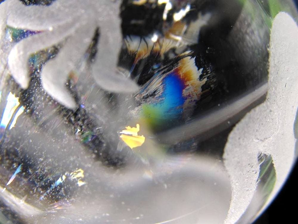 五本爪 龍彫り 水晶 丸玉 開運大吉