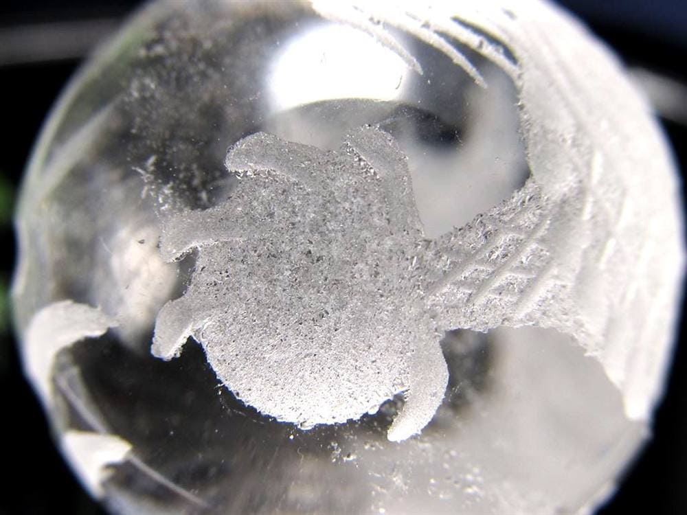 五本爪 龍彫り 水晶 丸玉 開運大吉