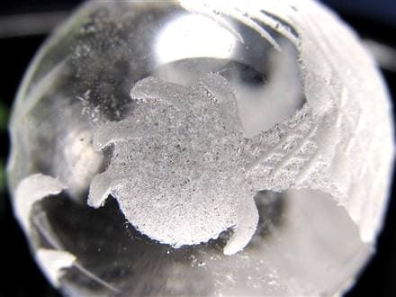 五本爪 龍彫り 水晶 丸玉 開運大吉