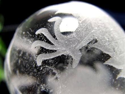 五本爪 龍彫り 水晶 丸玉 開運大吉