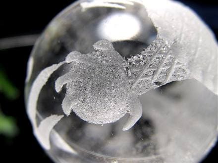 五本爪 龍彫り 水晶 丸玉 開運大吉