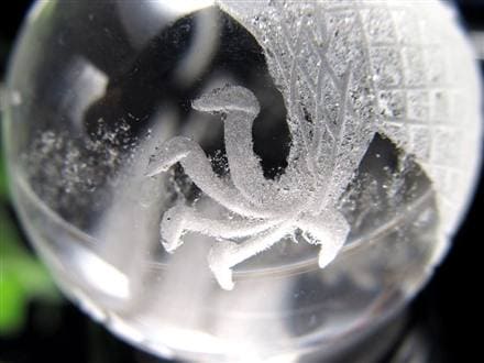 五本爪 龍彫り 水晶 丸玉 開運大吉