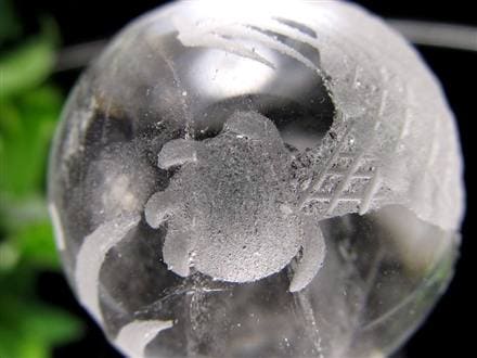 五本爪 龍彫り 水晶 丸玉 開運大吉