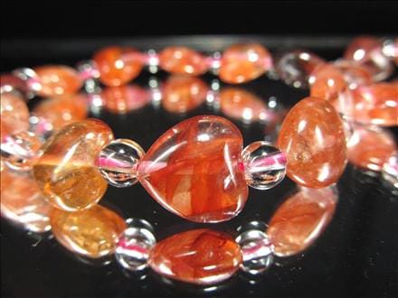 レッドライモナイトインクォーツ,褐鉄鉱入り水晶,シンフォニックオーロラクォーツ,ライモナイトインクォーツ,ハート