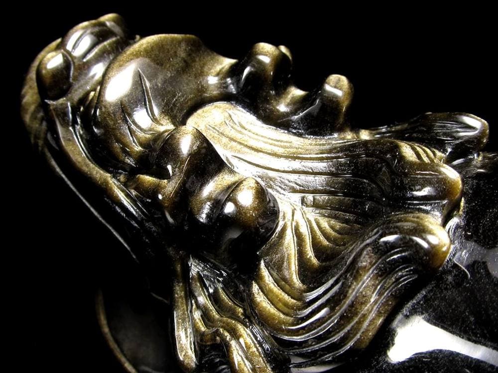 オブシディアン 龍亀 ロングイ ゴールデンシャインオブシディアン 瑞獣