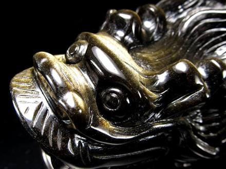 オブシディアン 龍亀 ロングイ ゴールデンシャインオブシディアン 瑞獣