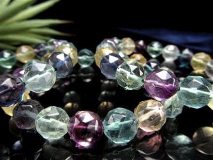 フローライト 蛍石 カット ブレスレット アクセサリー