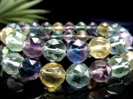 フローライト 蛍石 カット ブレスレット アクセサリー