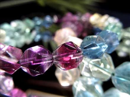 フローライト 蛍石 20面カット ブレスレット キラキラカット