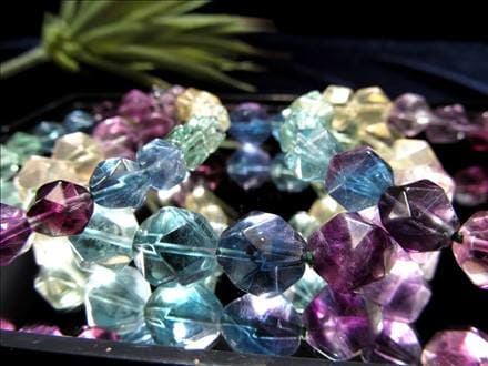 フローライト 蛍石 20面カット ブレスレット キラキラカット