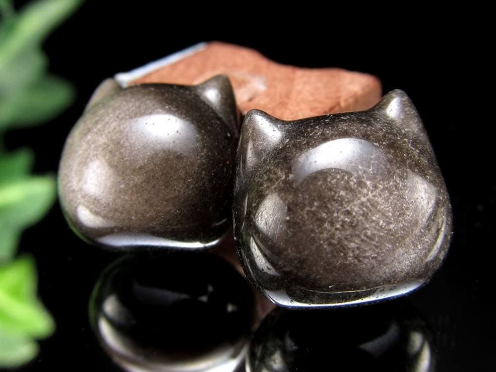 オブシディアン シルバーオブシディアン ビーズ石 1粒売り バラ珠