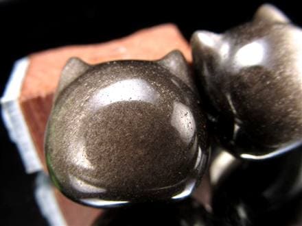 オブシディアン シルバーオブシディアン ビーズ石 1粒売り バラ珠