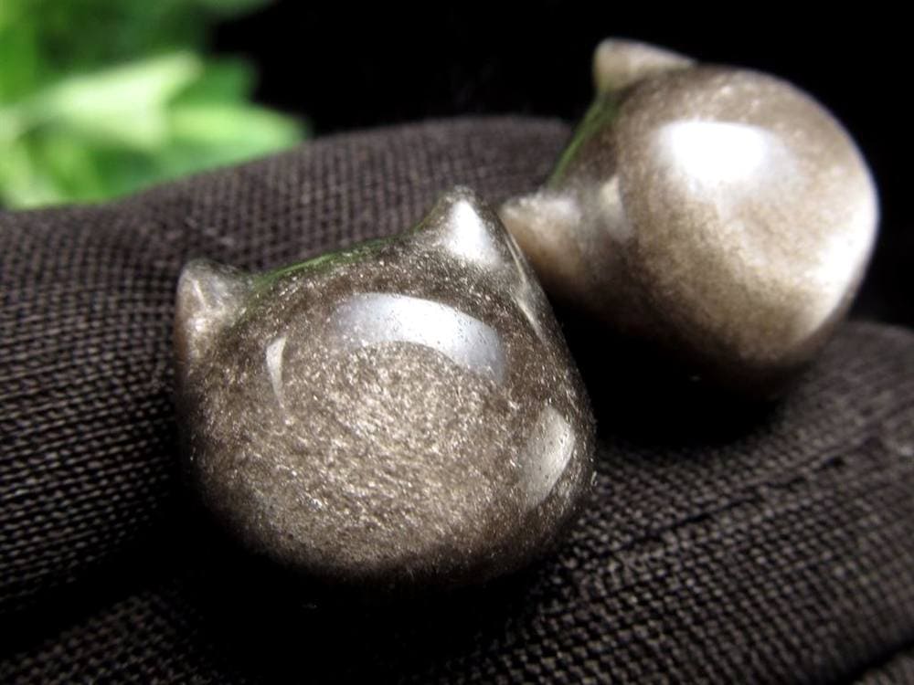 オブシディアン シルバーオブシディアン ビーズ石 1粒売り バラ珠