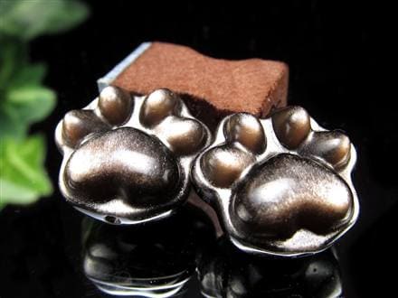 オブシディアン シルバーオブシディアン ビーズ石 1粒売り バラ珠