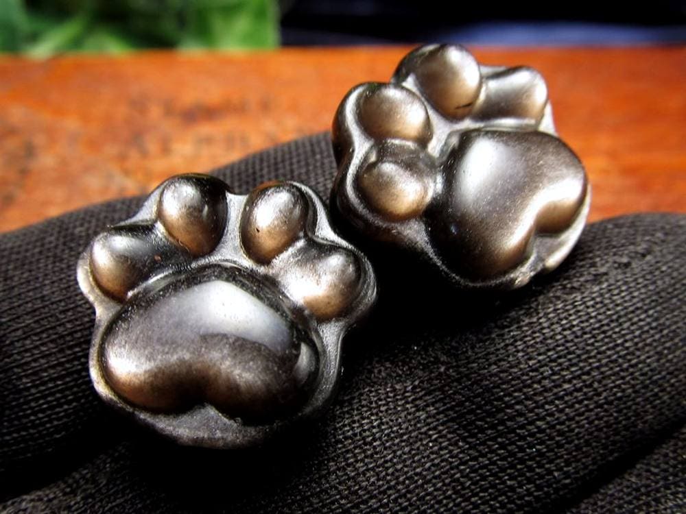 オブシディアン シルバーオブシディアン ビーズ石 1粒売り バラ珠