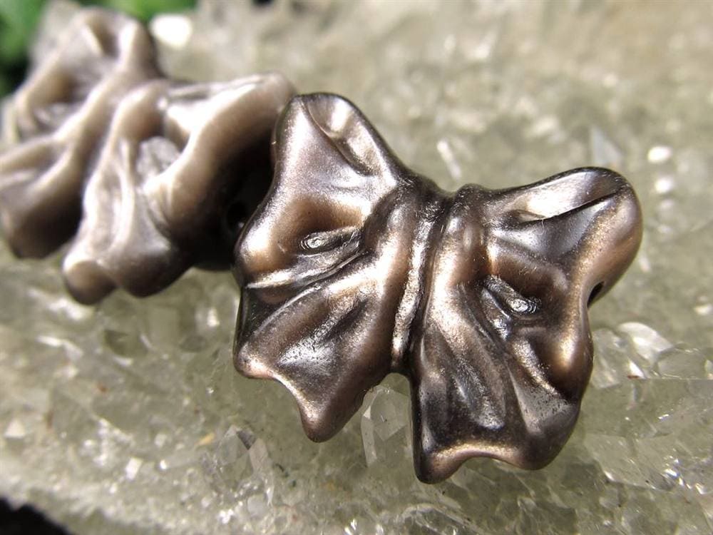 オブシディアン シルバーオブシディアン ビーズ石 1粒売り バラ珠