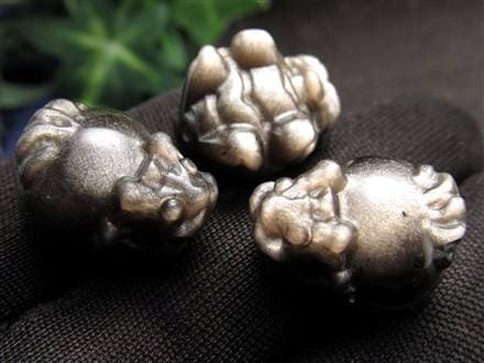 オブシディアン シルバーオブシディアン ビーズ石 1粒売り バラ珠