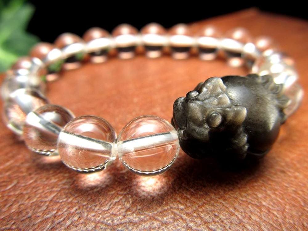 オブシディアン シルバーオブシディアン ビーズ石 1粒売り バラ珠