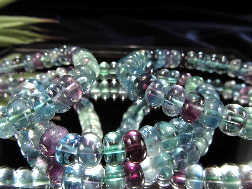 フローライト ブレスレット マルチカラーフローライト ハート 蛍石