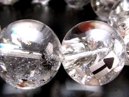 エレスチャルクォーツ 骸骨水晶 ブレスレット ライモナイト グラファイト 水入り