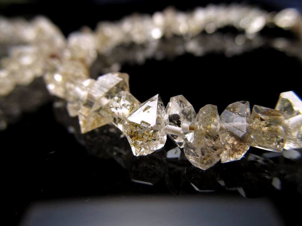 オイルインクォーツ 結晶 石油入り水晶 ブレスレット アジャスター金具付