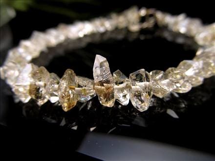 オイルインクォーツ 結晶 石油入り水晶 ブレスレット アジャスター金具付