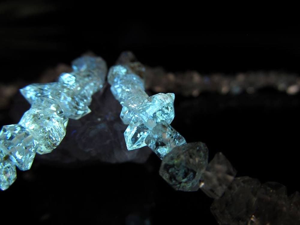 オイルインクォーツ 結晶 石油入り水晶 ブレスレット アジャスター金具付