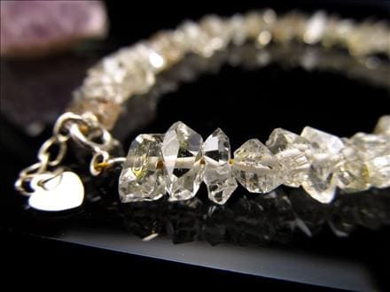 オイルインクォーツ 結晶 石油入り水晶 ブレスレット アジャスター金具付