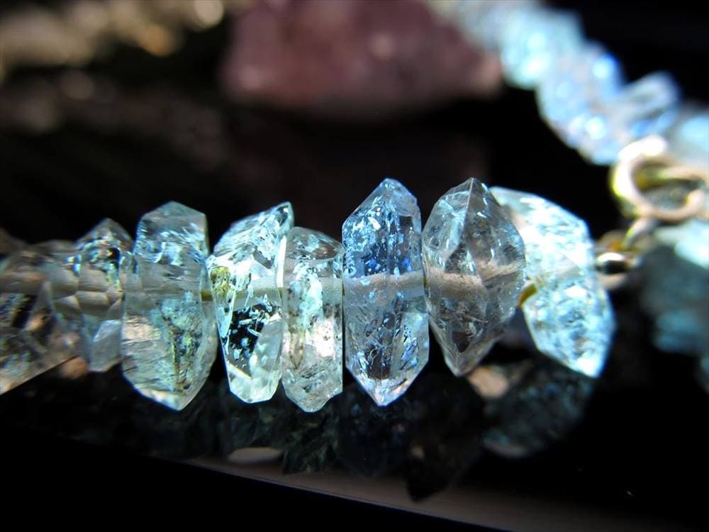 オイルインクォーツ 結晶 石油入り水晶 ブレスレット アジャスター金具付