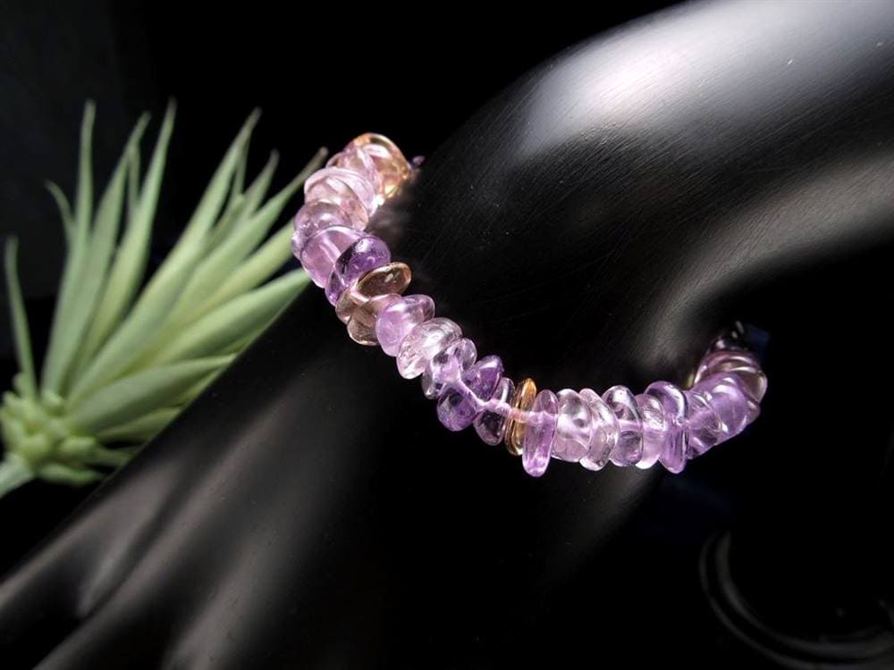 アメトリン ブレスレット バイカラー アメジスト シトリン