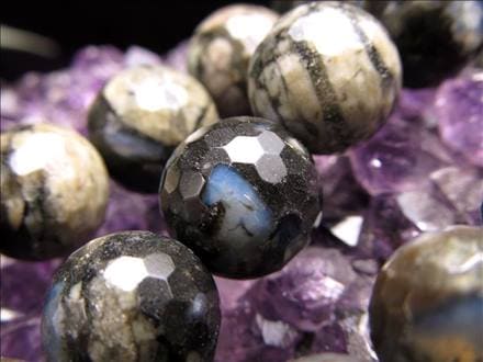 ケセラストーン ヒーリングストーン マイナスイオン ビーズ連 連材