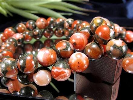 瑪瑙 ブレスレット アゲート アミグダロイダル