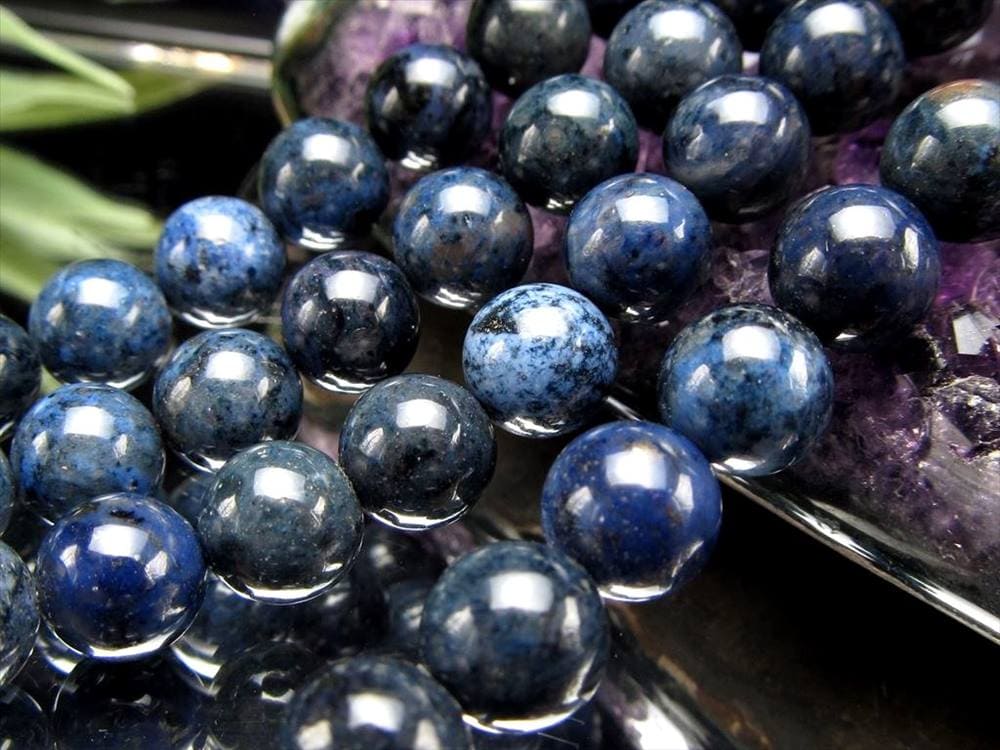 デュモルチェライト デュモルチ石 ビーズ連 連材