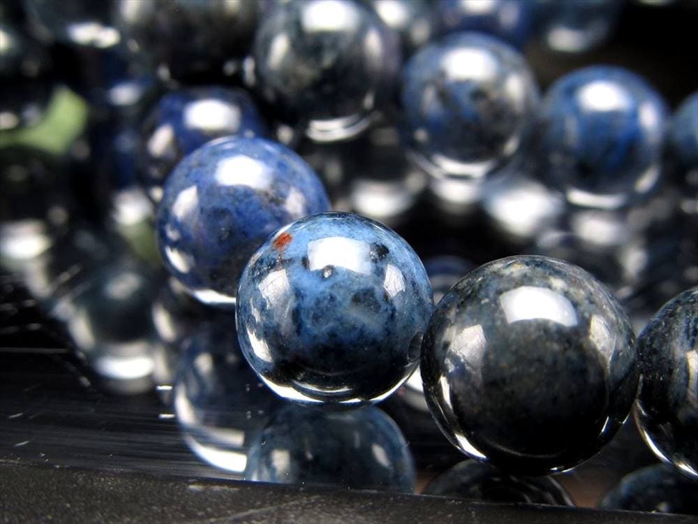 デュモルチェライト デュモルチ石 ビーズ連 連材