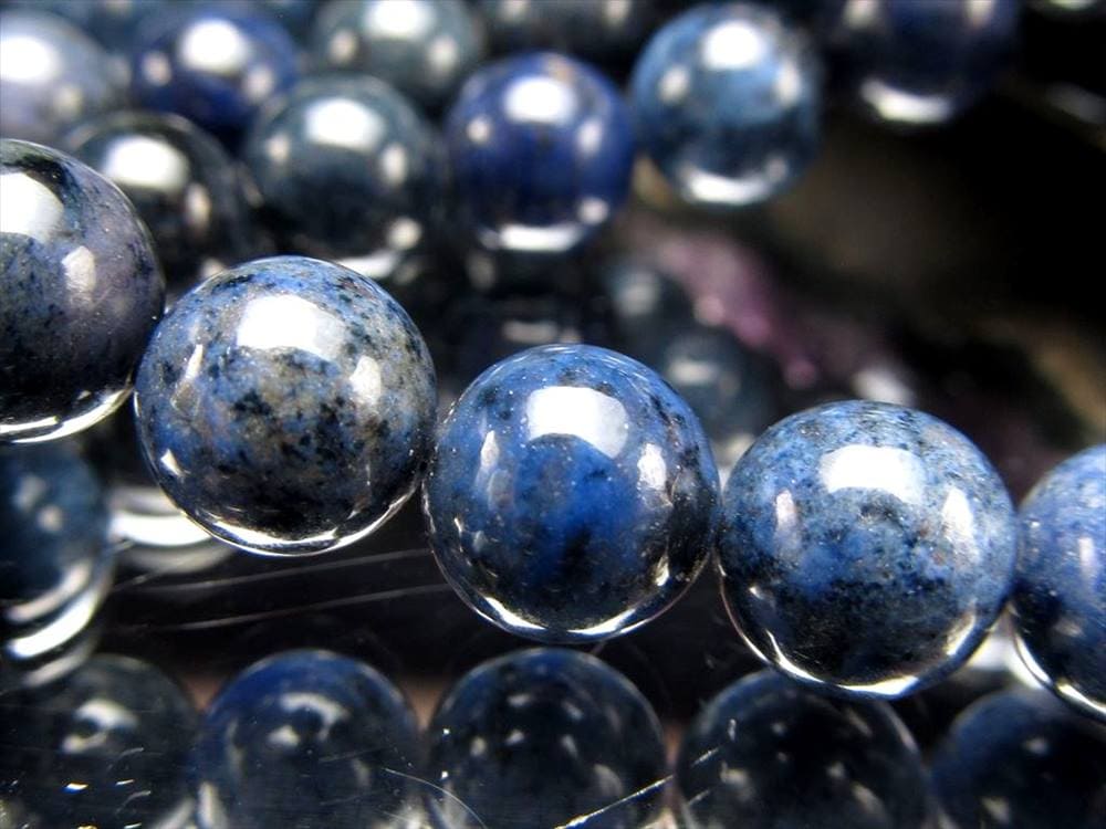 デュモルチェライト デュモルチ石 ビーズ連 連材