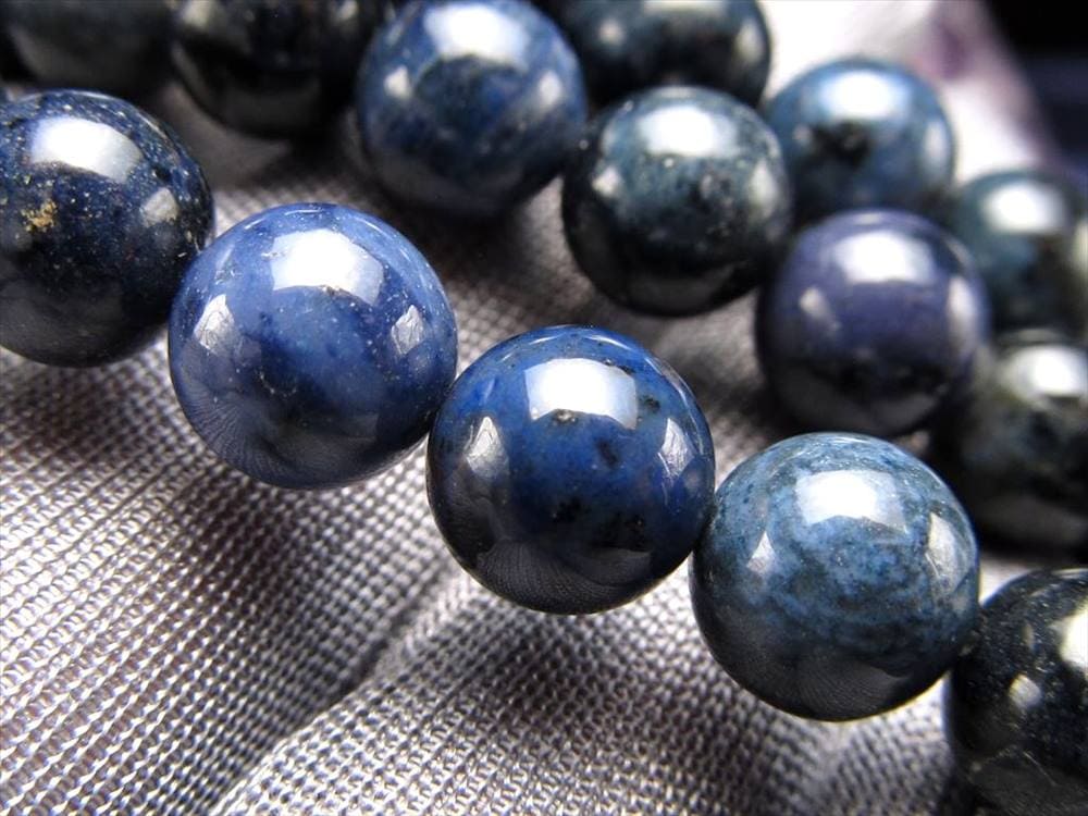 デュモルチェライト デュモルチ石 ビーズ連 連材