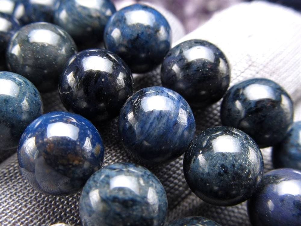 デュモルチェライト デュモルチ石 ビーズ連 連材