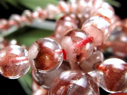 ファントムクォーツ 幻影水晶 ブレスレット レッドファントム 赤富士