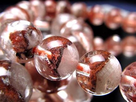 ファントムクォーツ 幻影水晶 ブレスレット レッドファントム 赤富士