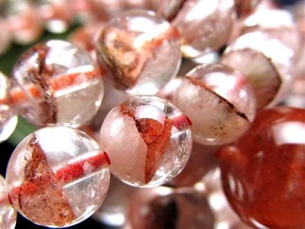 ファントムクォーツ 幻影水晶 ブレスレット レッドファントム 赤富士