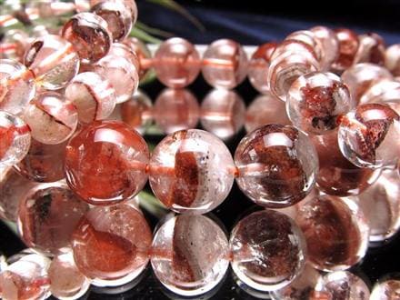 ファントムクォーツ 幻影水晶 ブレスレット レッドファントム 赤富士