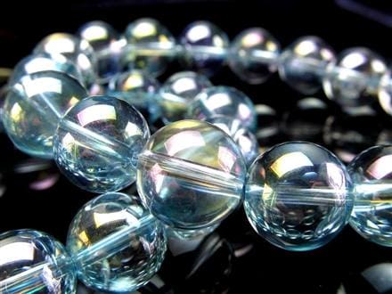 オーラクォーツ ブレスレット 水晶 蒸着水晶 天然石