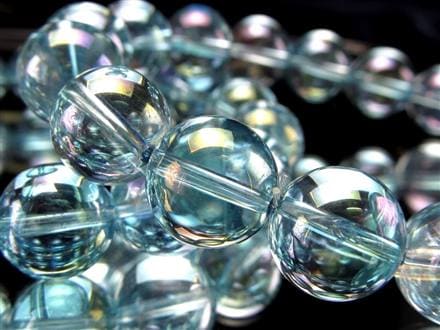 オーラクォーツ ブレスレット 水晶 蒸着水晶 天然石