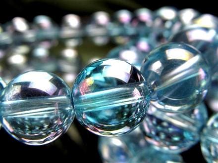 オーラクォーツ ブレスレット 水晶 蒸着水晶 天然石