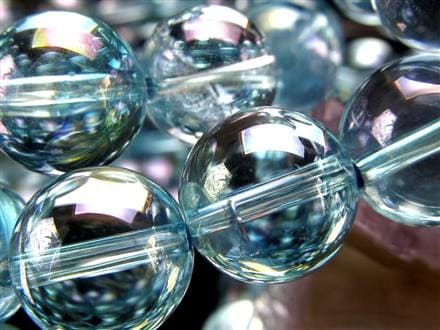 オーラクォーツ ブレスレット 水晶 蒸着水晶 天然石