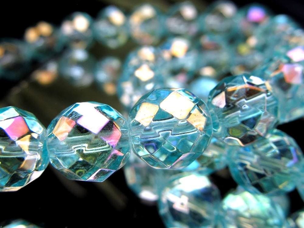 オーラクォーツ ブレスレット 水晶 蒸着水晶 天然石