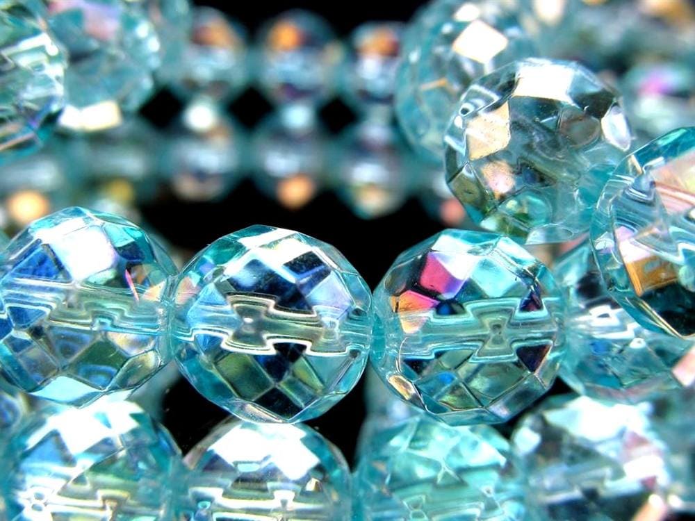 オーラクォーツ ブレスレット 水晶 蒸着水晶 天然石