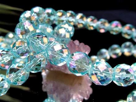 オーラクォーツ ブレスレット 水晶 蒸着水晶 天然石