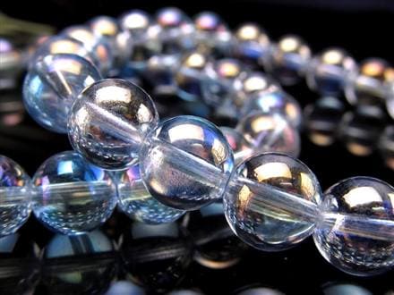 オーラクォーツ ブレスレット 水晶 蒸着水晶 天然石