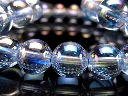 オーラクォーツ ブレスレット 水晶 蒸着水晶 天然石